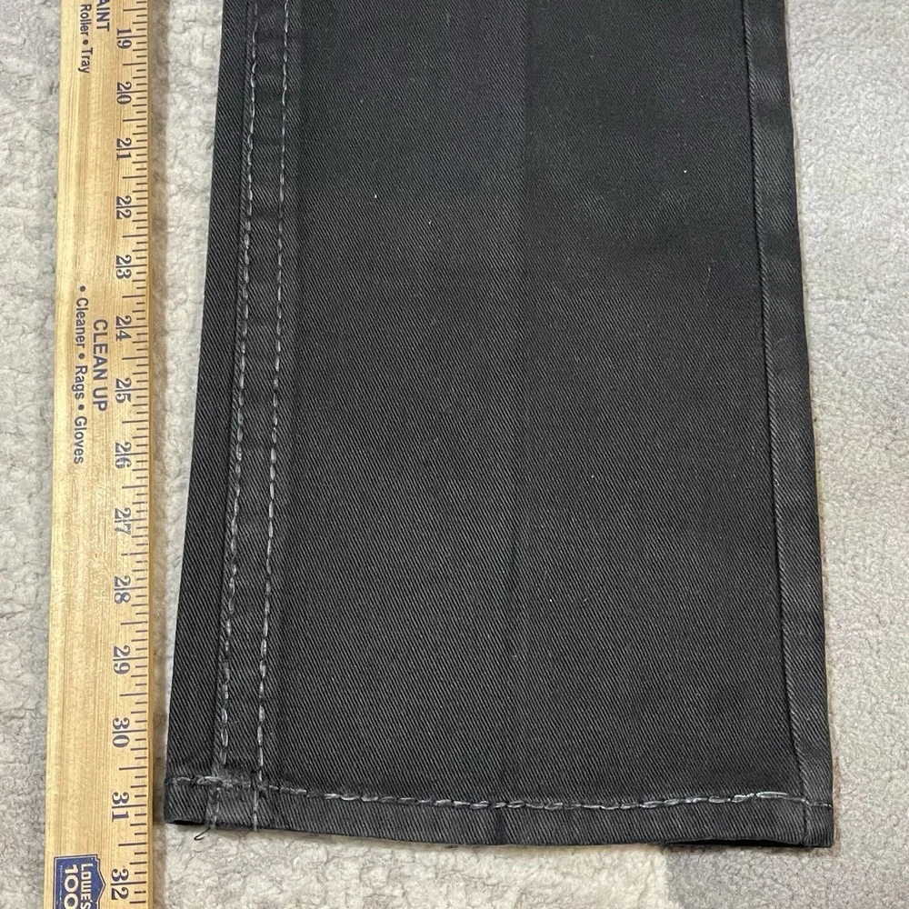 True Religion Ricky Super T Jeans Men 34x32 Black‎ Flap Pocket Thick Stitch USA